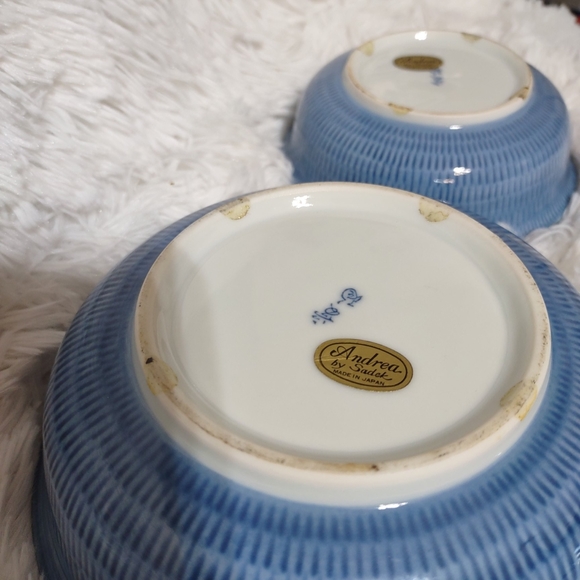 JAPANESE BLUE AND WHITE Vintage 2 piece Bowl set - Picture 10 of 10